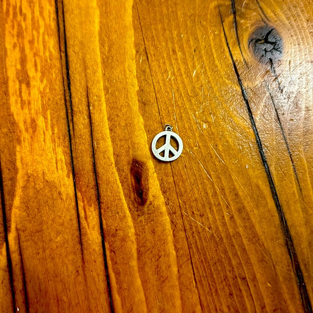 Tiffany Sterling Silver Peace Sign Charm